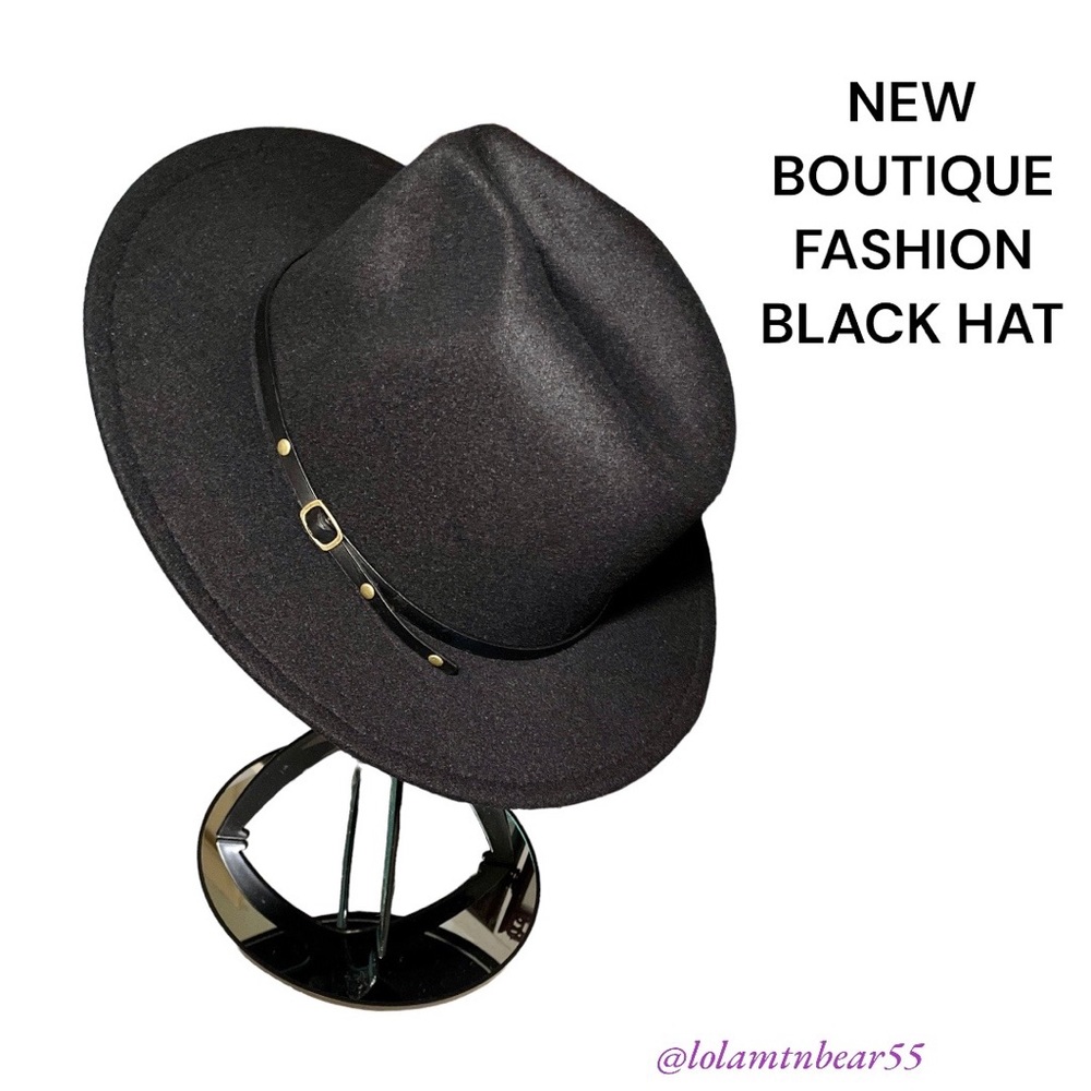 NEW BOUTIQUE BLACK FASHION HAT-LIGHTWEIGHT AND SOFT-